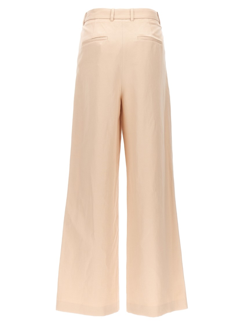 Loulou Studio High-waisted Wide-leg Trousers In Pink