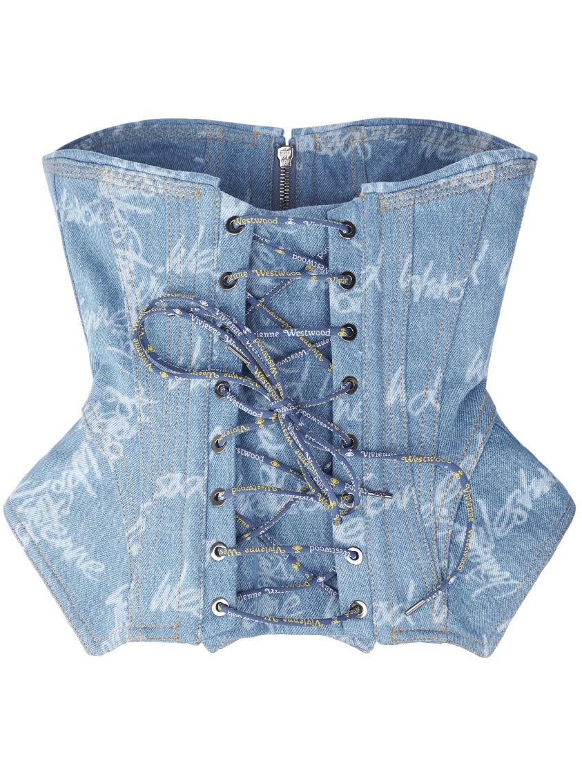 Vivienne Westwood Cobrax Denim Corset In Blue
