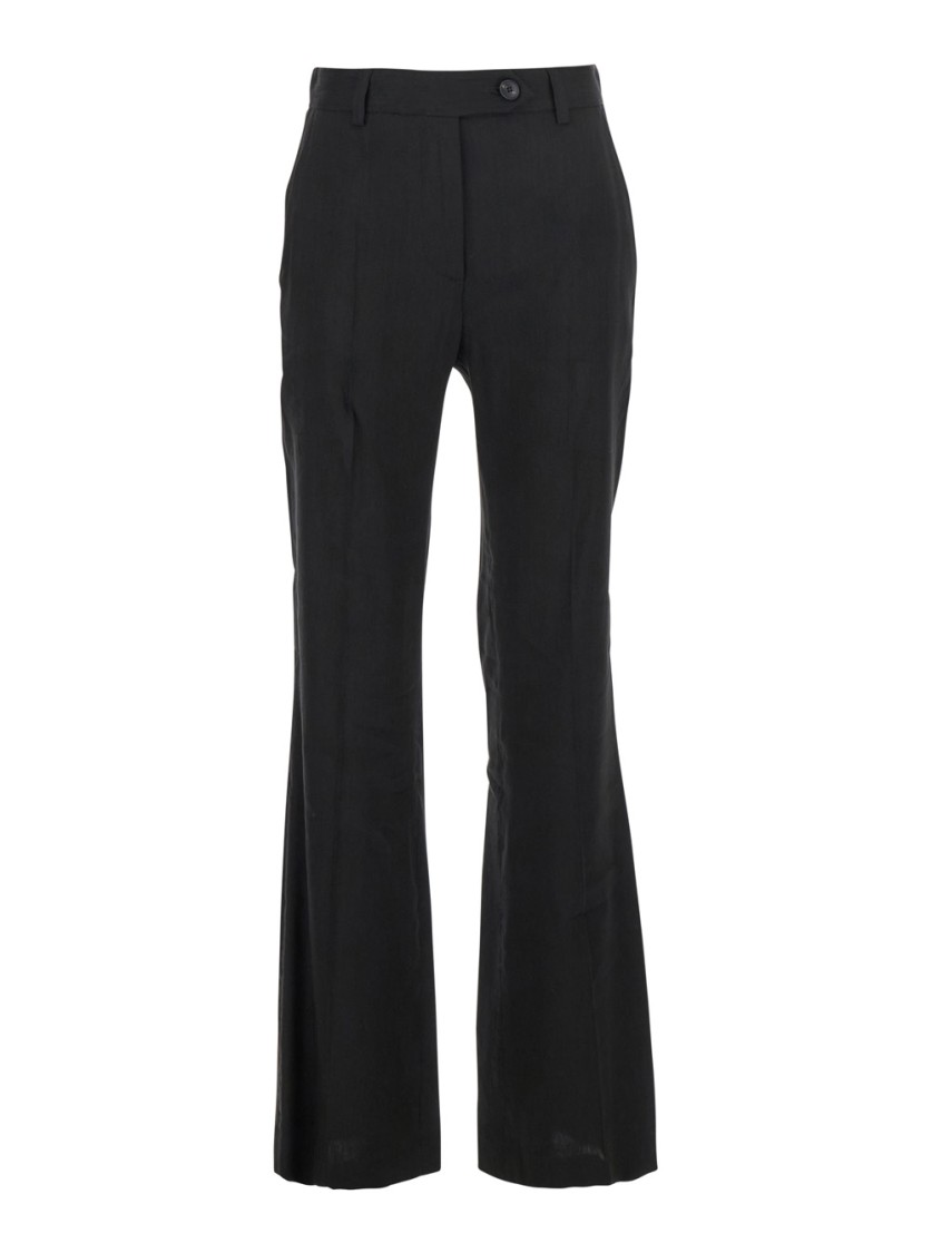 TELA TELA TAILORED FIT FLARED BLACK PANTS