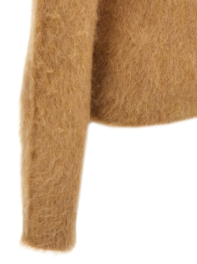 Sportmax Alpaca Blend Turtleneck Sweater In Gold