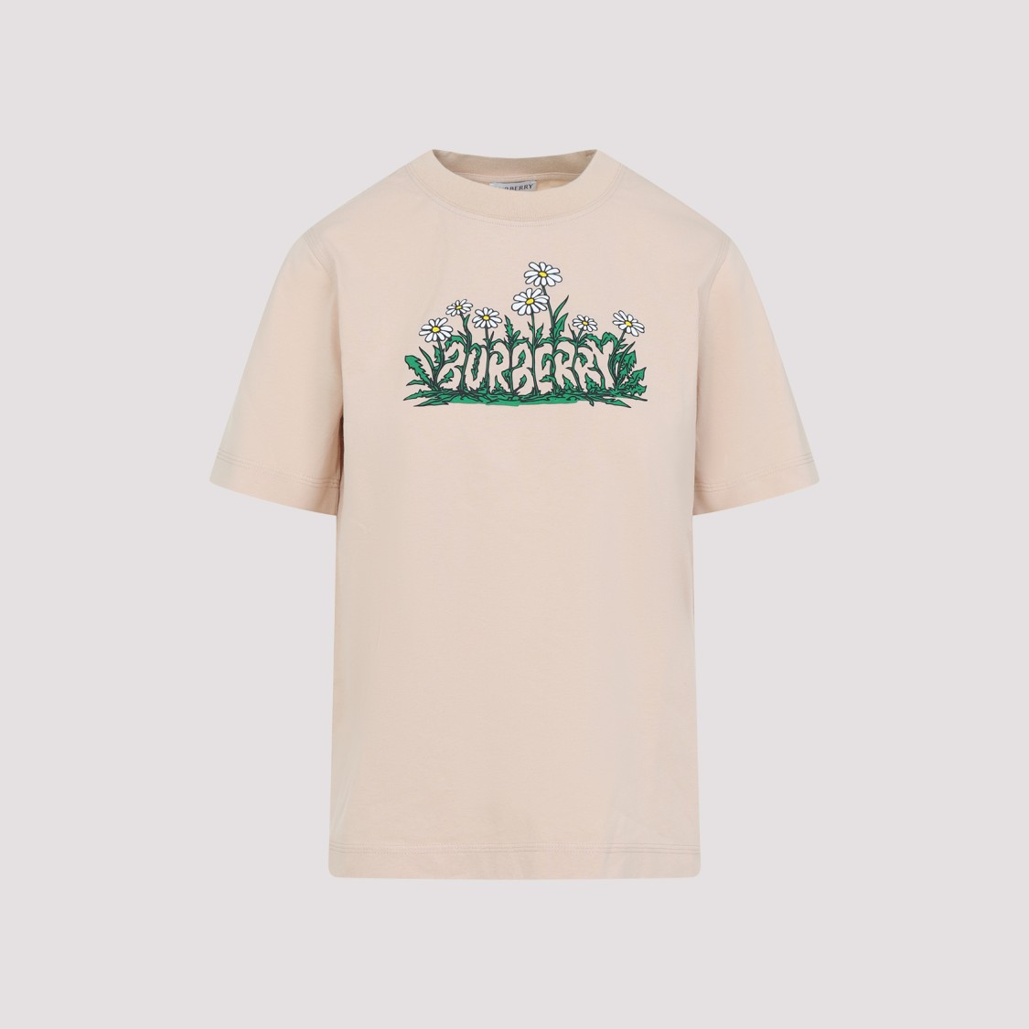 Burberry Soft Cotton T-shirt With Vibrant Floral Graphic