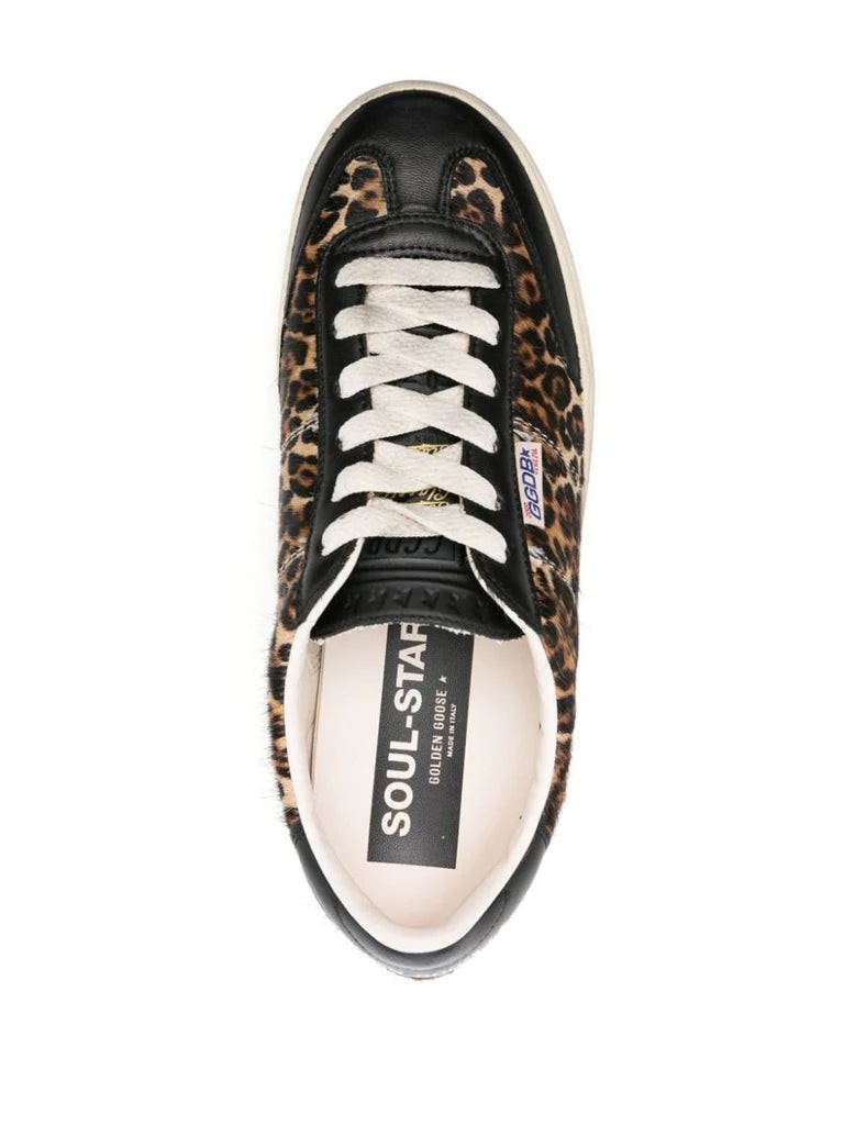 Golden Goose Soul Star Cheetah-pattern Sneakers In Neutral