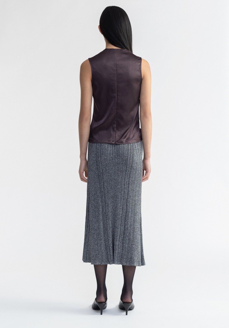 Shop Aeron Tutu - Scoop-neck Satin Top In Black