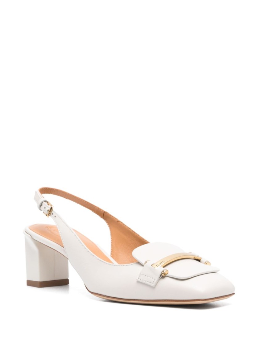 Tod's Low-heeled White Shoes In White