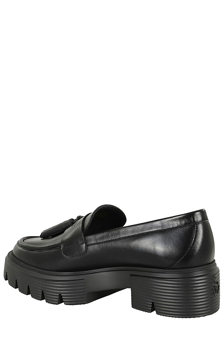 Stuart Weitzman Nolita Tassel-detail Loafers In Black