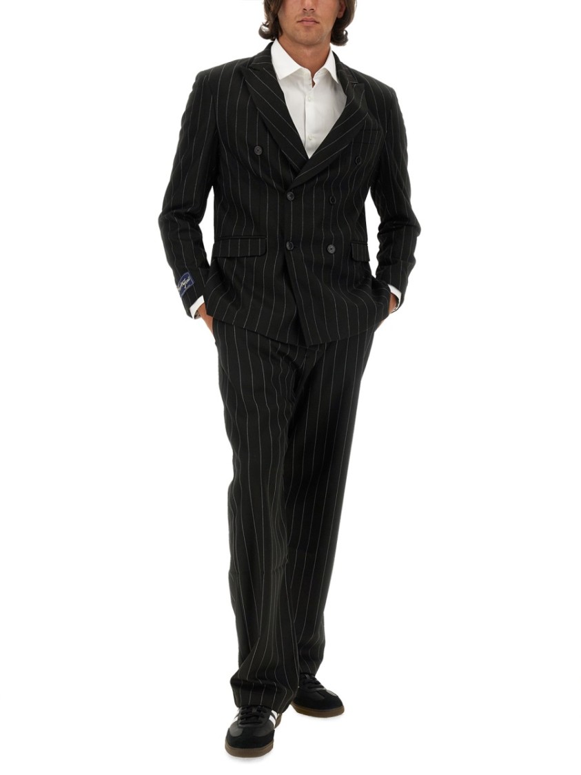 Family First Double-breasted Jacket In Black