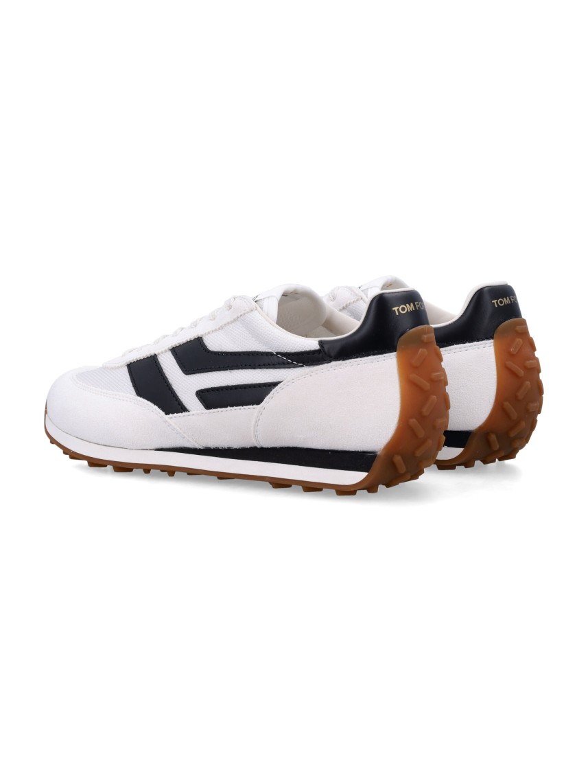 Shop Tom Ford Vintage-inspired Suede Mick Sneakers In White