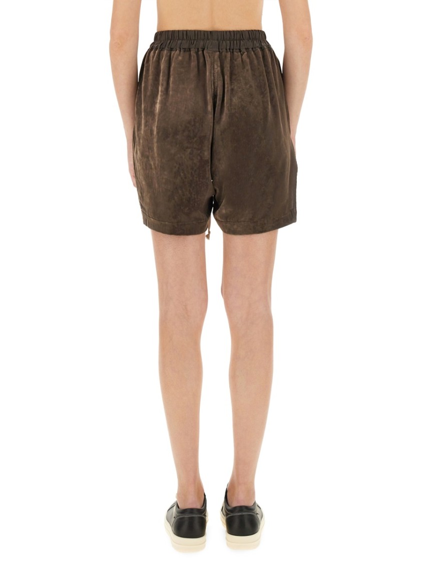 Rick Owens Viscose And Cupro Shorts in Brown | THE LIST