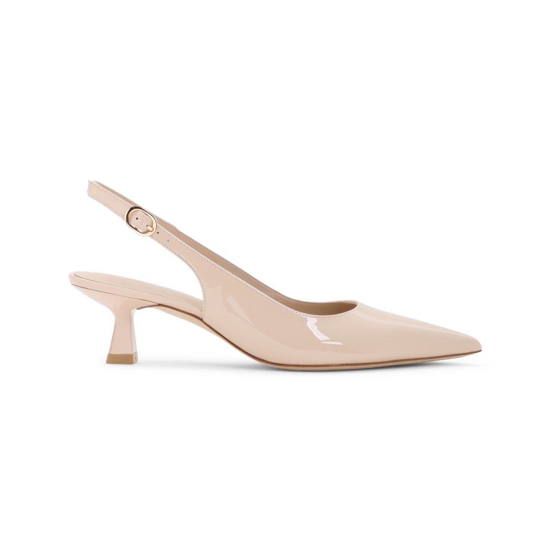 Stuart Weitzman Sculpt Pink Patent Leather Pumps In Neutral