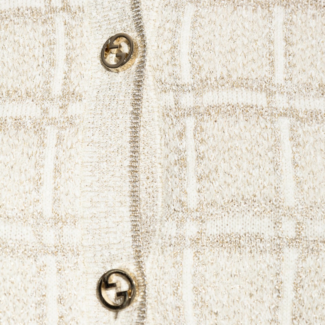 Gucci Checked Lamé Wool-blend Jacquard Blazer In Neutrals