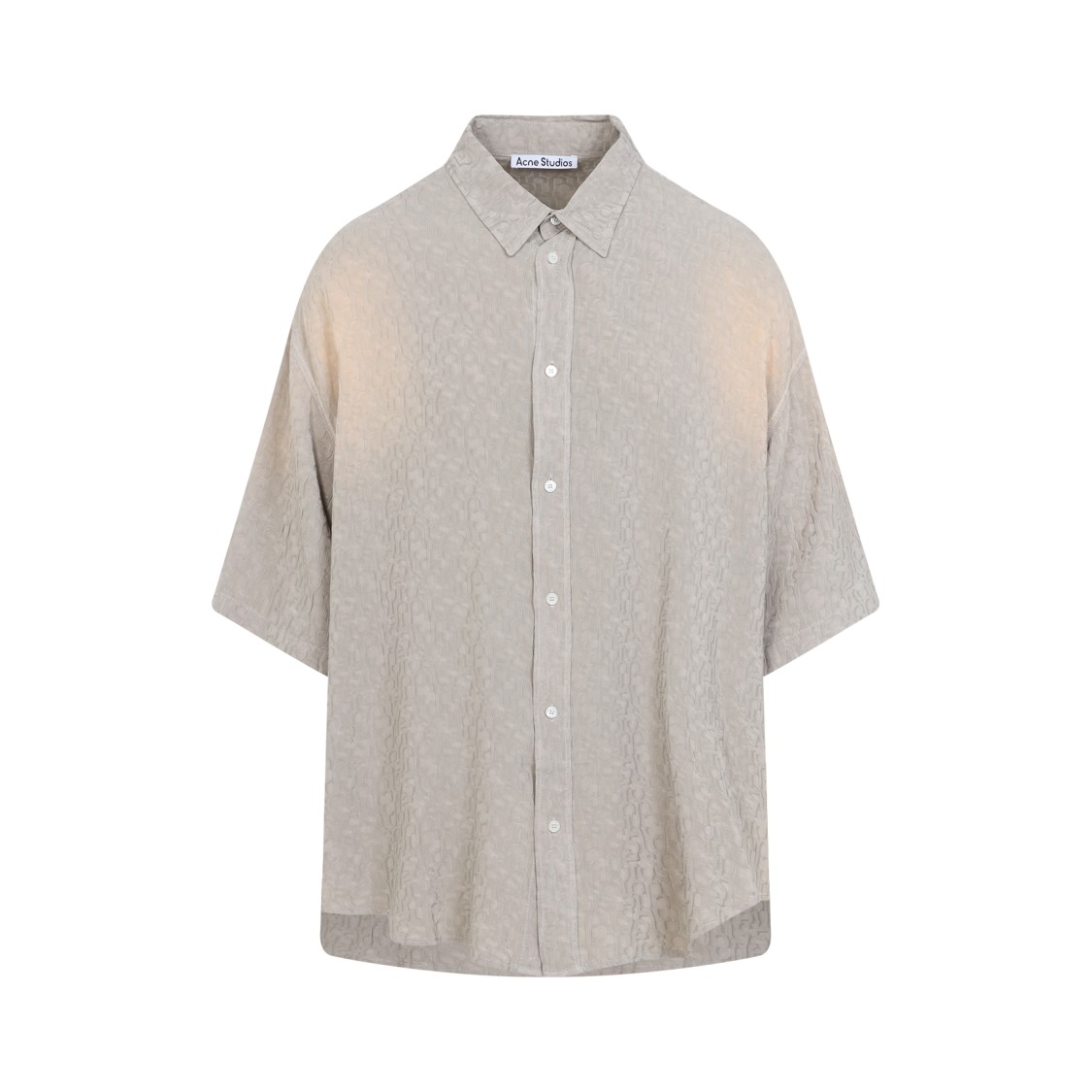 Acne Studios Short-sleeve Viscose Shirt With Classic Collar And Button-down Front