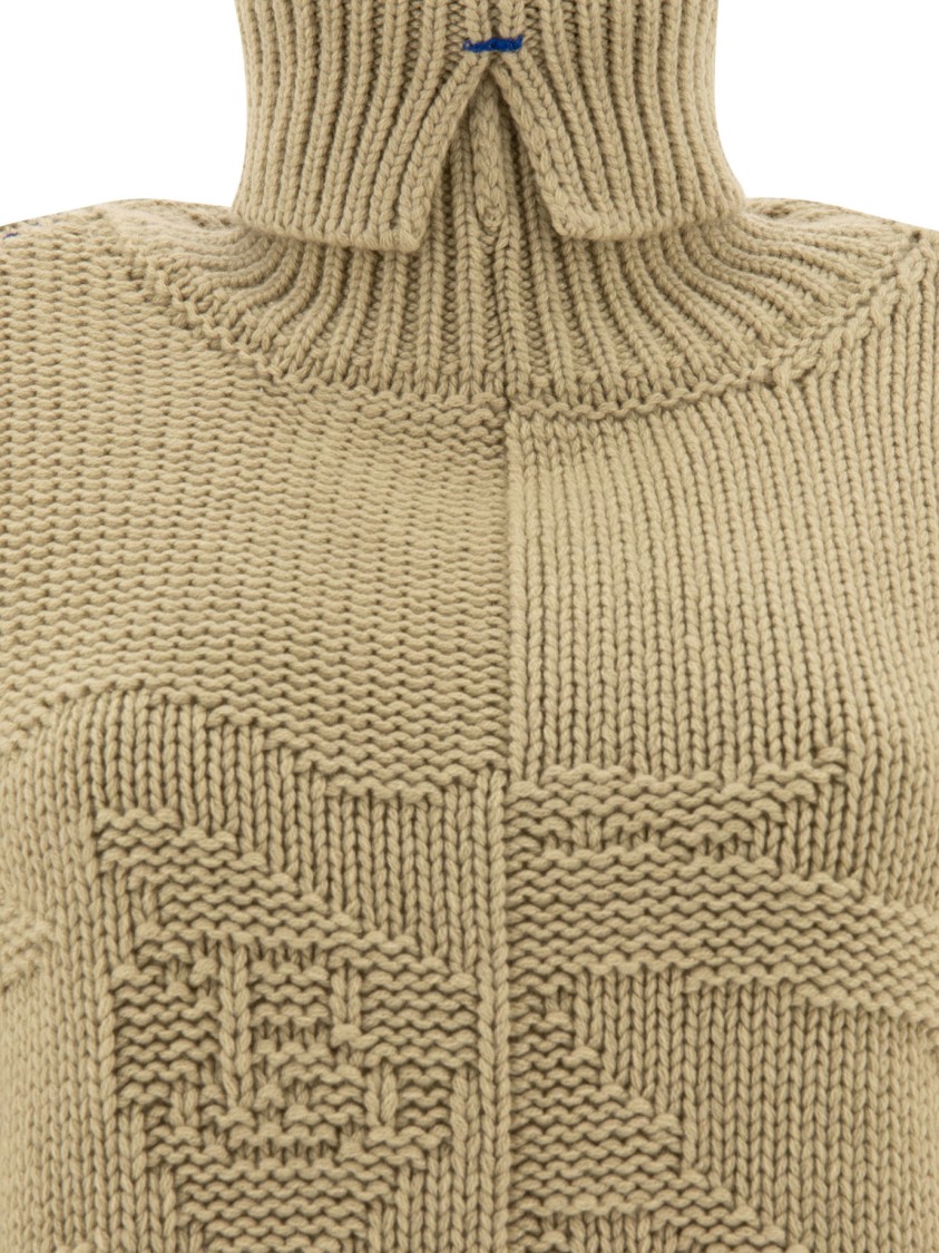 Burberry Cashmere Sweater With Ekd In Green