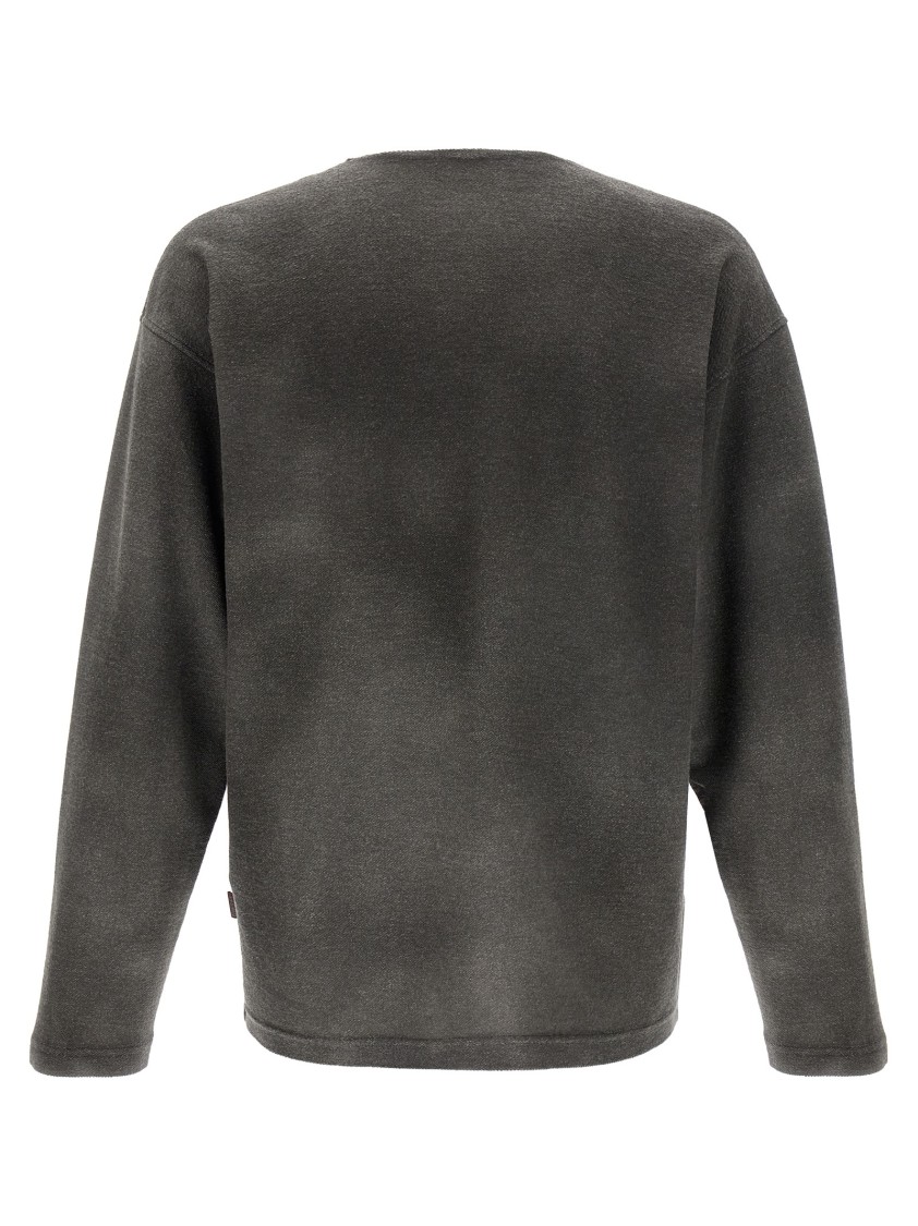 Diesel Felpa S-ruben In Misto Cotone Stretch Grigio Uomo In Black