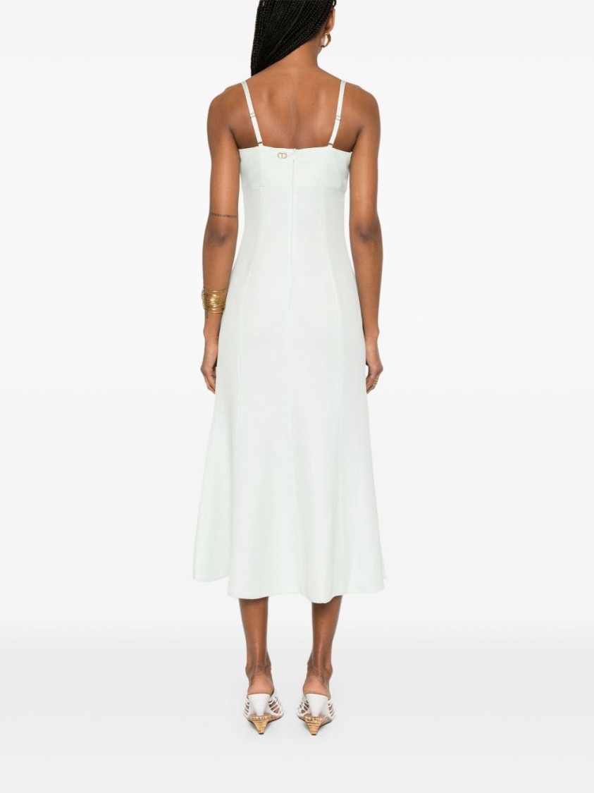 Shop Twinset Twin-set Square Neck Midi Dress