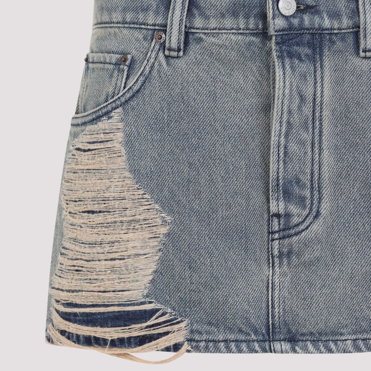 Acne Studios Mid Blue Cotton Denim Mini Skirt | THE LIST Acne Studios Mid Blue Cotton Denim Mini Skirt | THE LIST