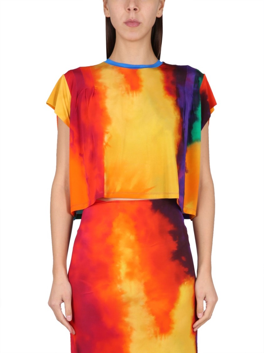 Rabanne Multicolor Tie-dye Cap Sleeve Maxi Top