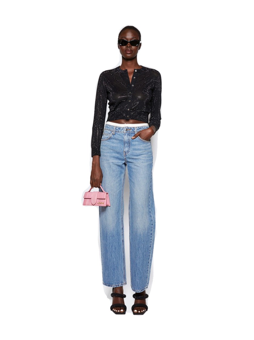 ALEXANDER WANG ALEXANDER WANG STRAIGHT POINTELLE UNDIE JEANS VINTAGE LIGHT INDIGO 