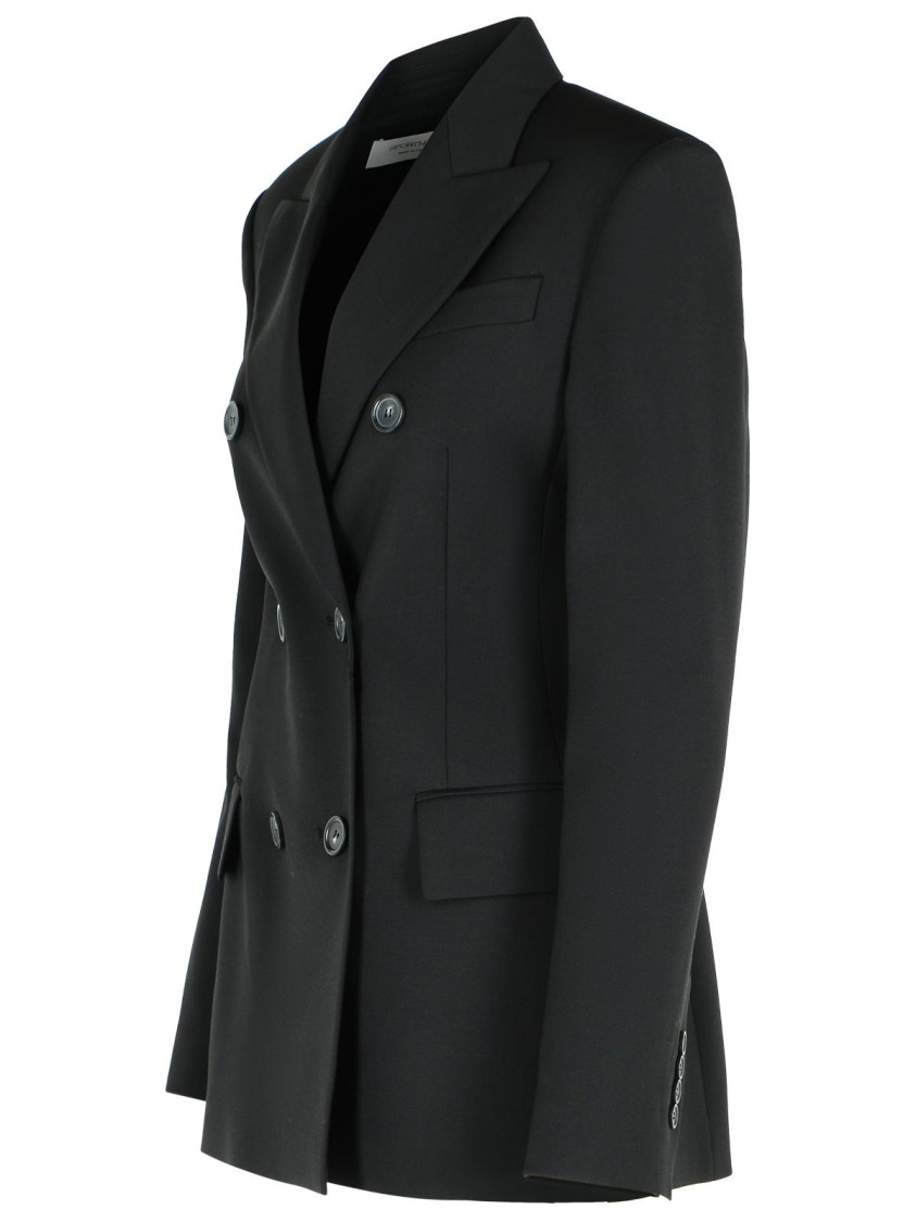 Sportmax Gelly Blazer In Black Stretch Wool In Black