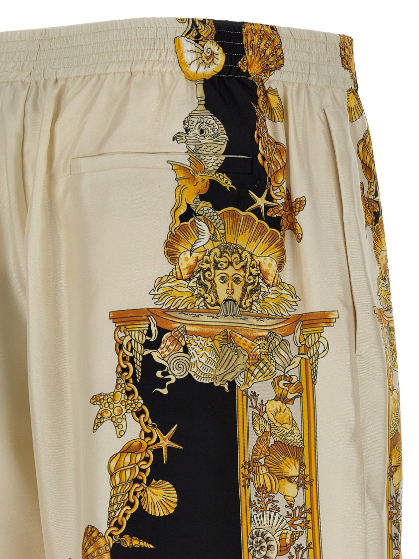 Versace Coral Theatre Bermuda And Short Multicolor In Brown