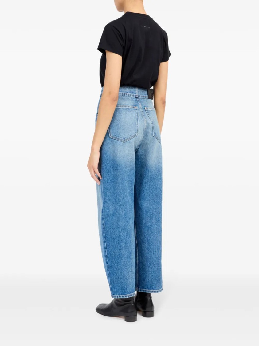 Mm6 Maison Margiela Mm6 By Maison Margiela Button-up Straight Jeans In Blue