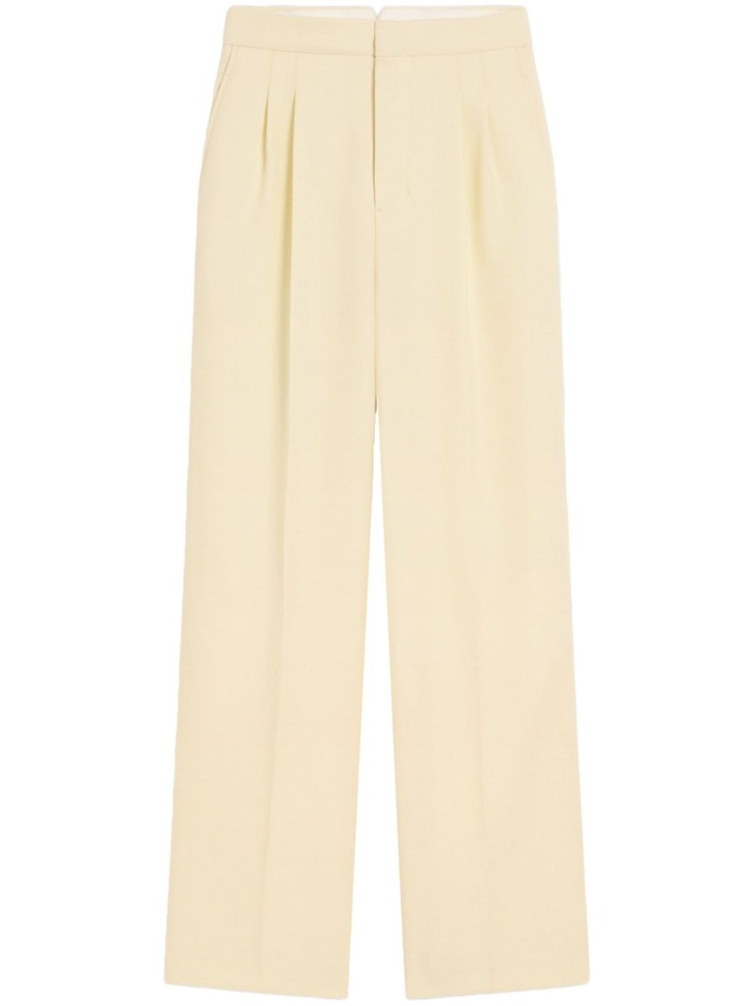 Ami Alexandre Mattiussi Ami Wide-leg Tailored Trousers In Neutral