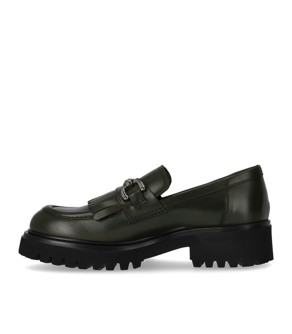 Guglielmo Rotta Wau Military Green Loafer In Green