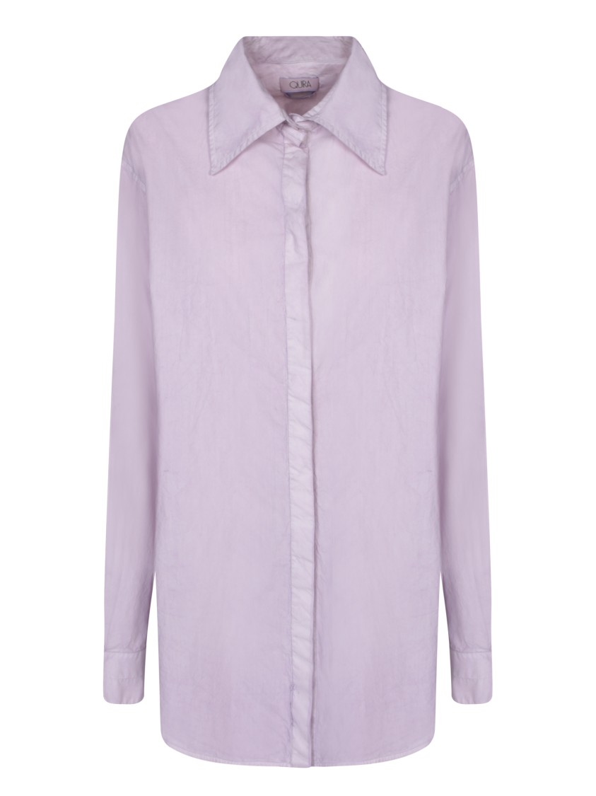 QUIRA QUIRA LONG SLEEVE SHIRT WITH REFINED COLLAR AND FABRIC
