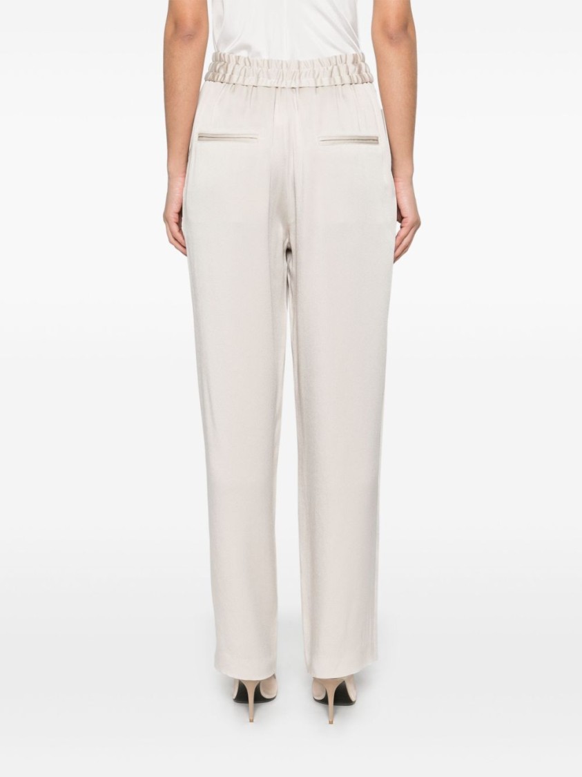 Isabel Marant Drawstring White Trousers With Relaxed Fit In White