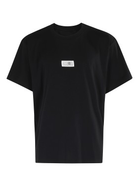 ■MM6 Maison Margiela■ Cotton Short Sleeve T-Shirt Black S5 Mm6 By Maison Margiela Minimalist Black Short-Sleeve T-Shirt