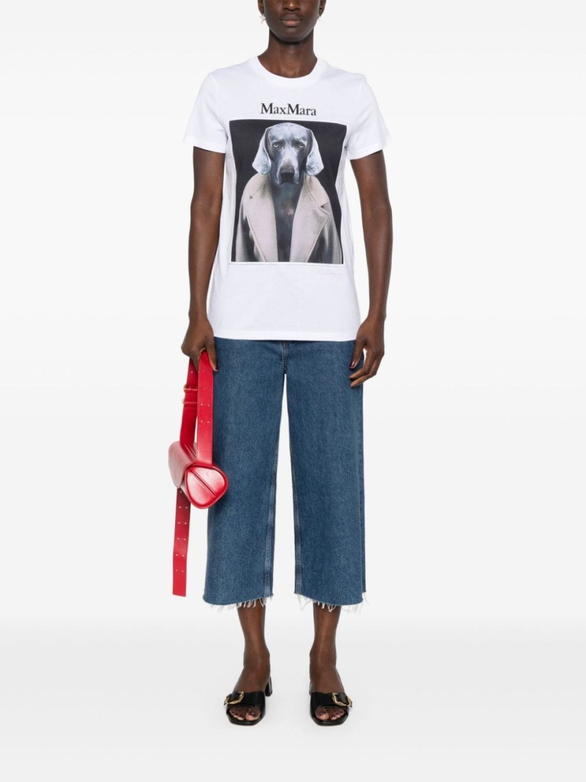 Shop Max Mara Classic White T-shirt