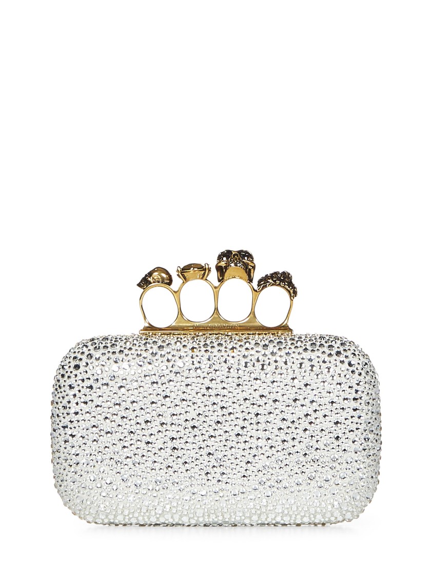 Alexander Mcqueen Mcqueen 'knuckle' Clutch In Silver