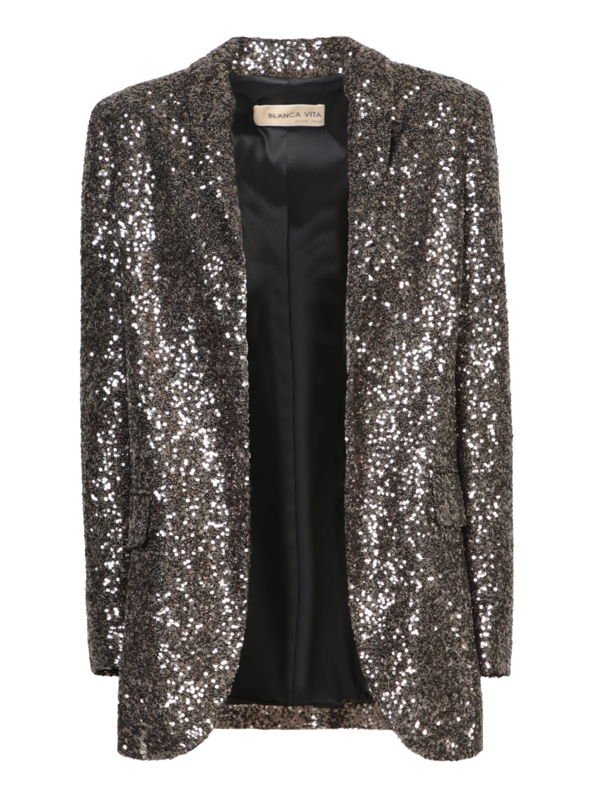 BLANCA VITA BLANCA VITA LONG SEQUINED JACKET