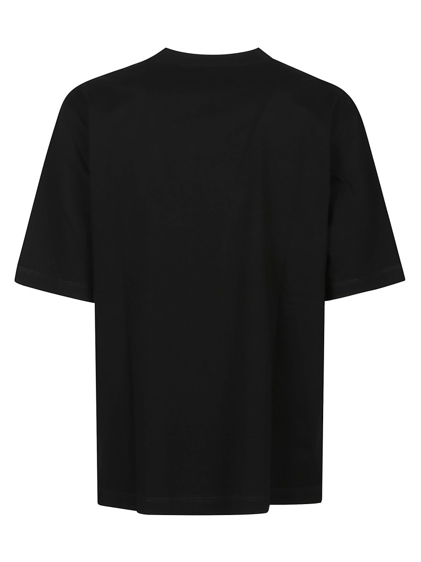 Dsquared2 Graphic Print Black Crew Neck T-shirt In Black