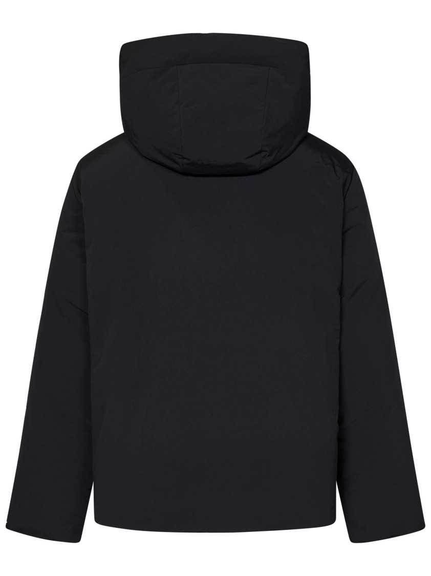 Jil Sander Padded Hooded Jacket Adjustable Hem In Black
