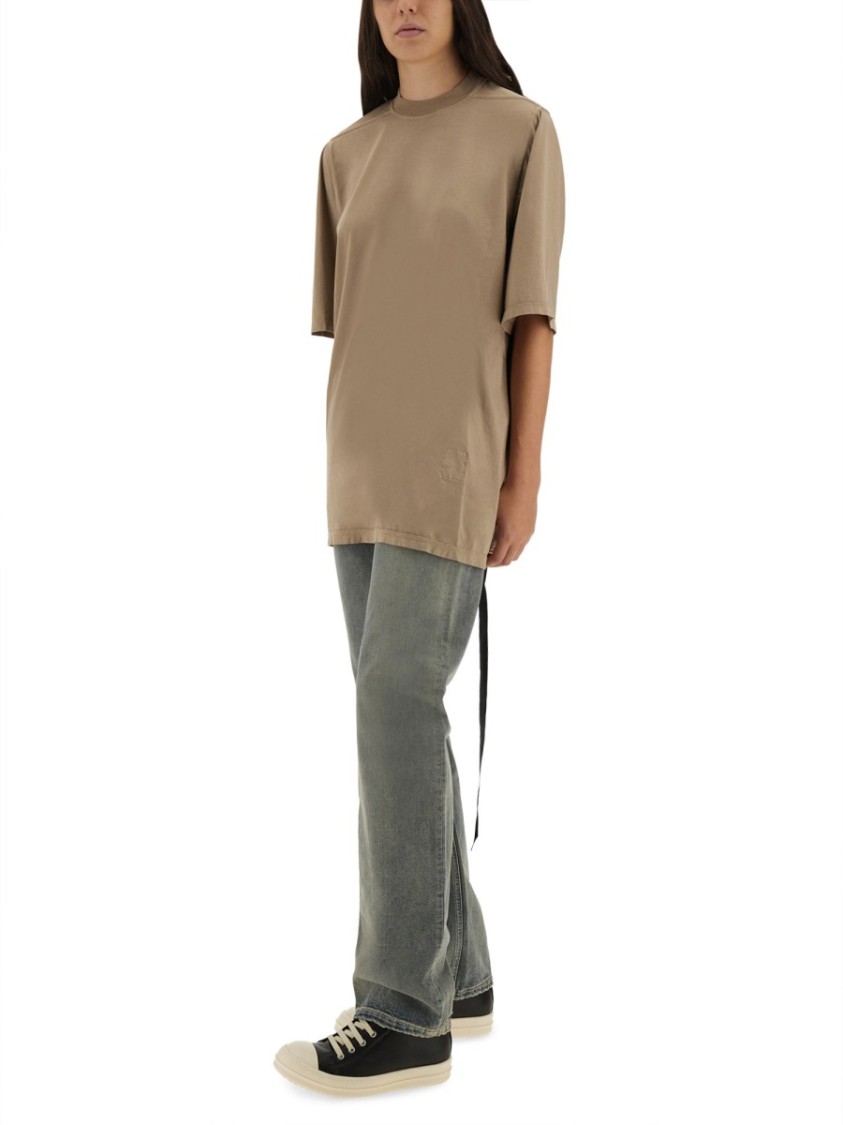 Rick Owens Drkshdw "jumbo" T-shirt In Brown
