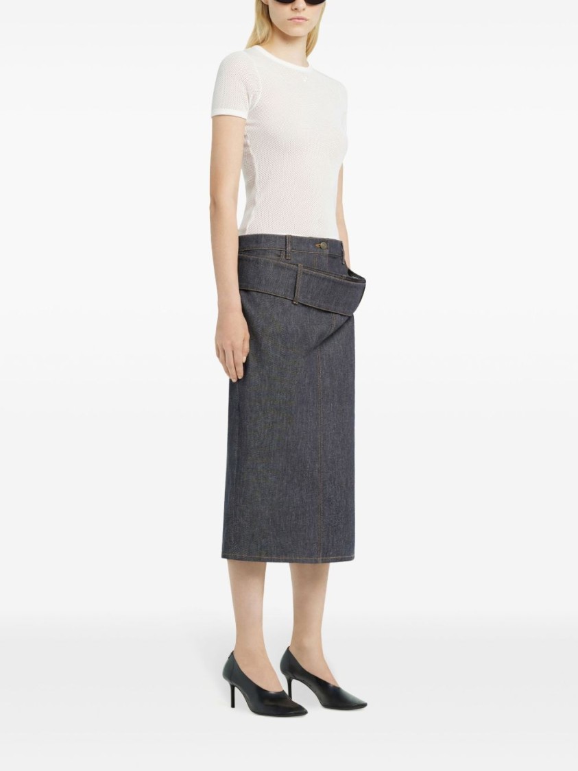Shop Courrèges Textured Fabric T-shirt In White
