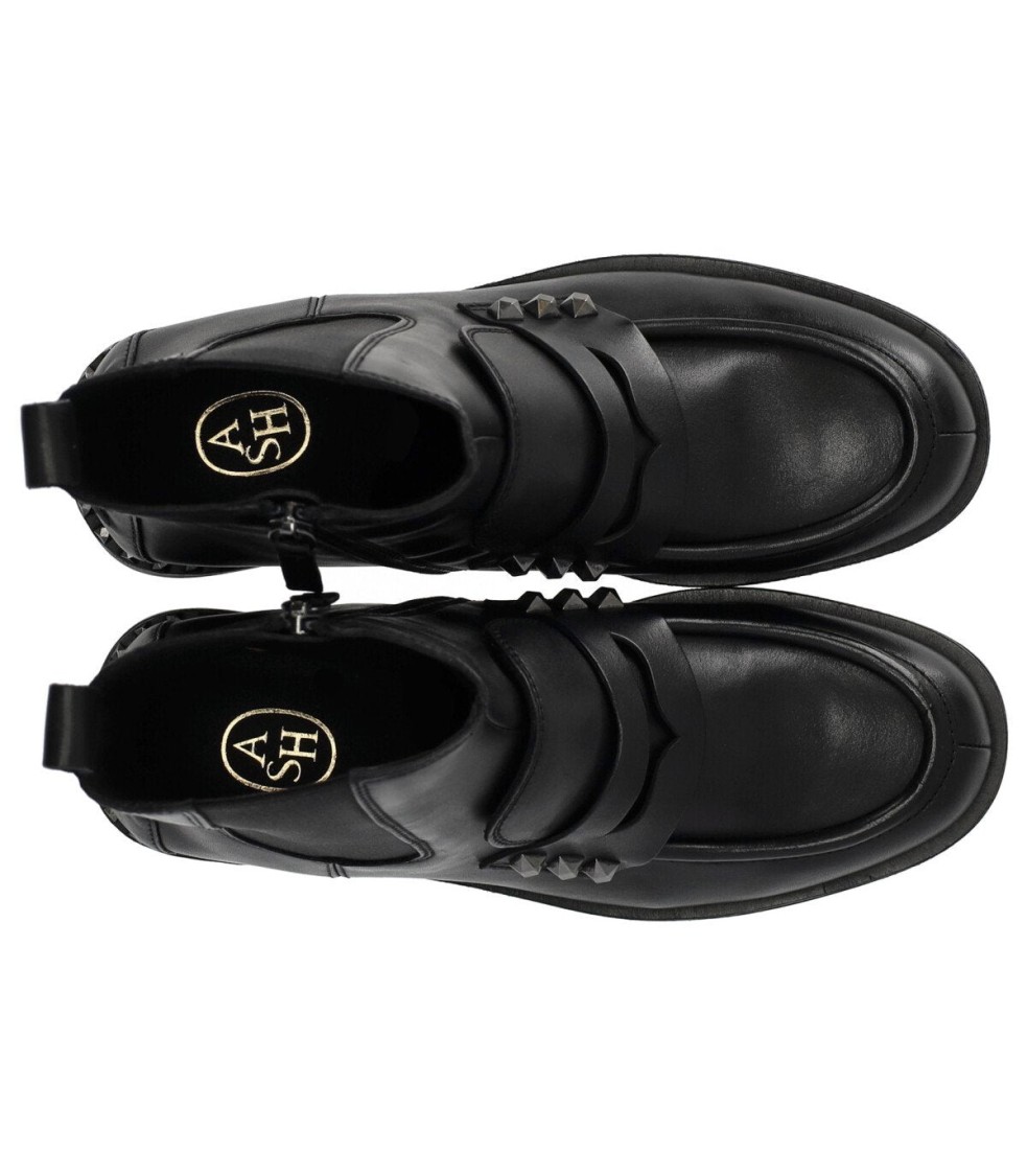 Ash Wings Studs Black Chelsea Boot In Black
