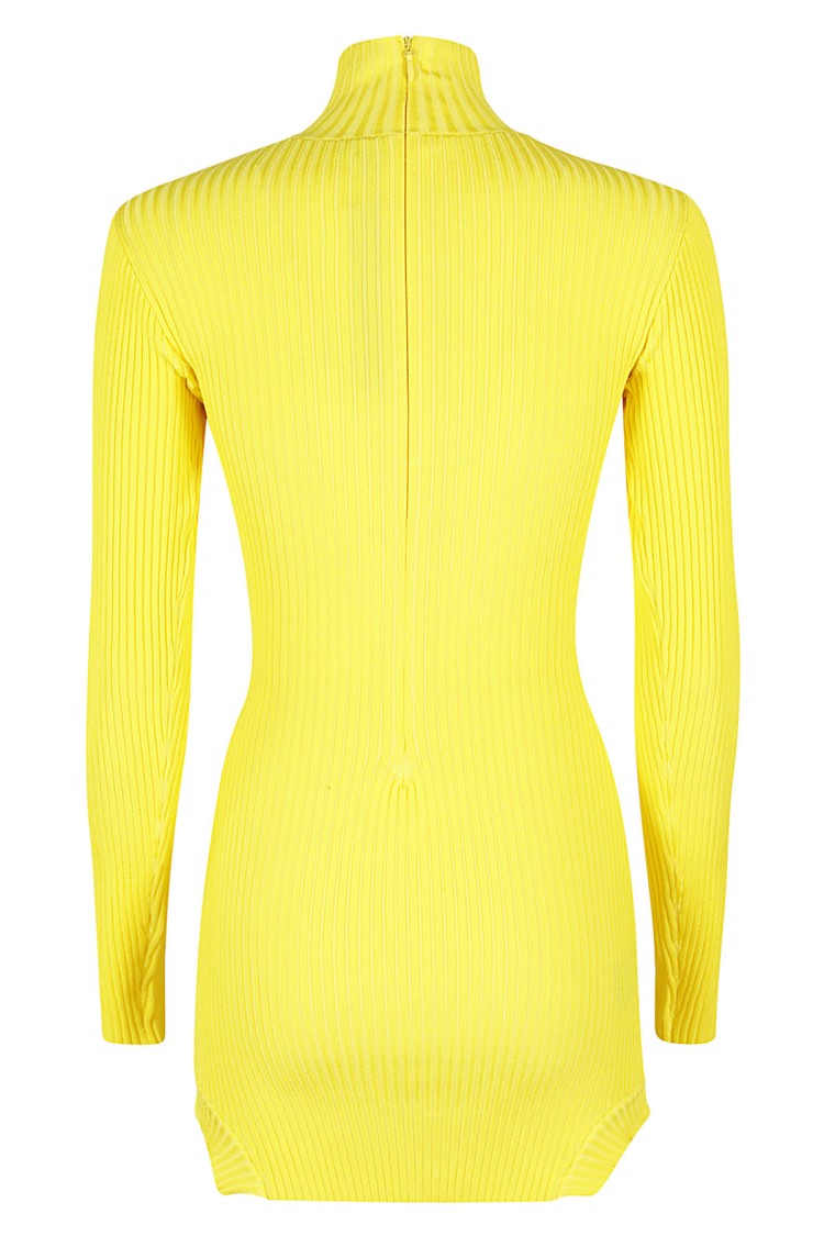 オールインワン・サロペット David Koma Ribbed Knit Mini Dress David Koma Ribbed Knit Mini Dress In Yellow | ModeSens