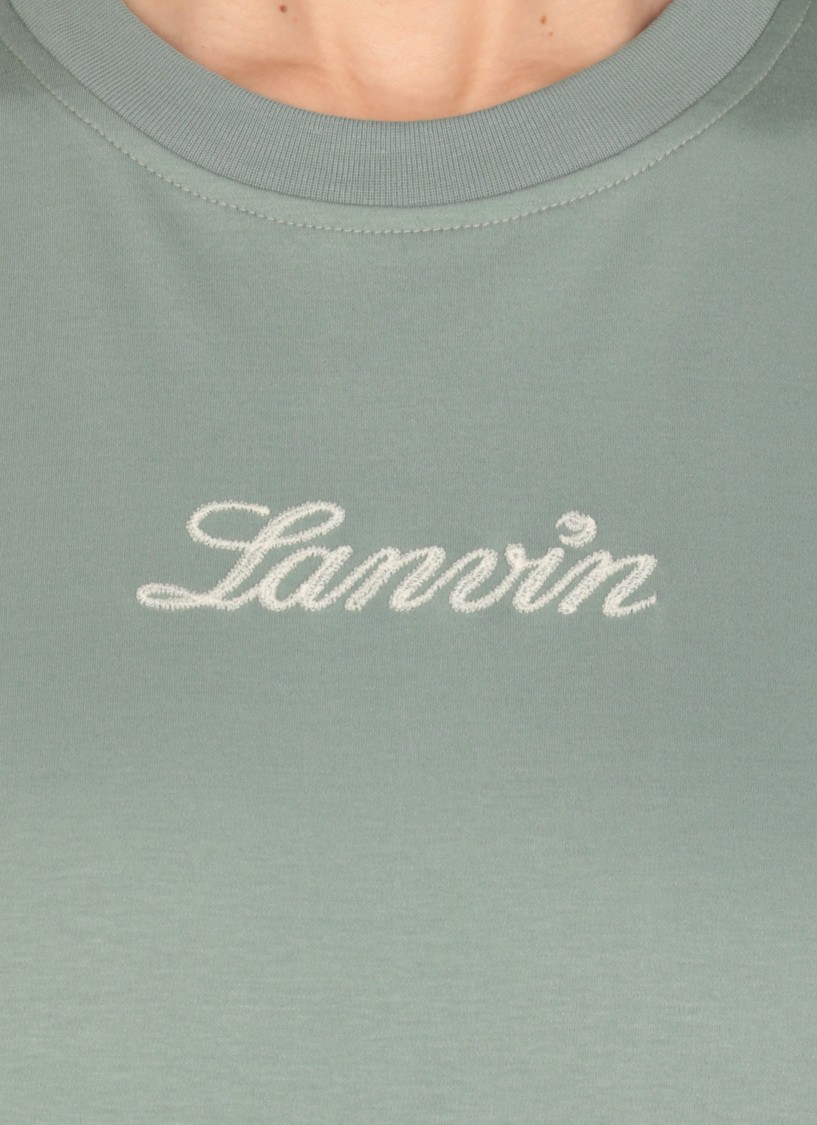 Lanvin Embroidered T-shirt In Green