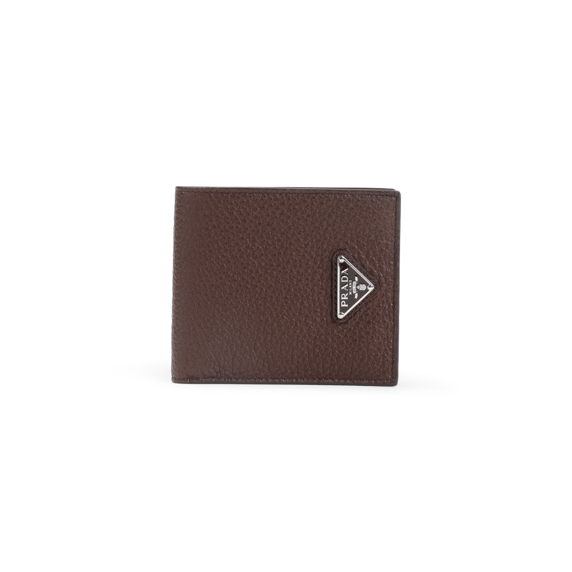 Prada Black Grained Calf Leather Billford Wallet