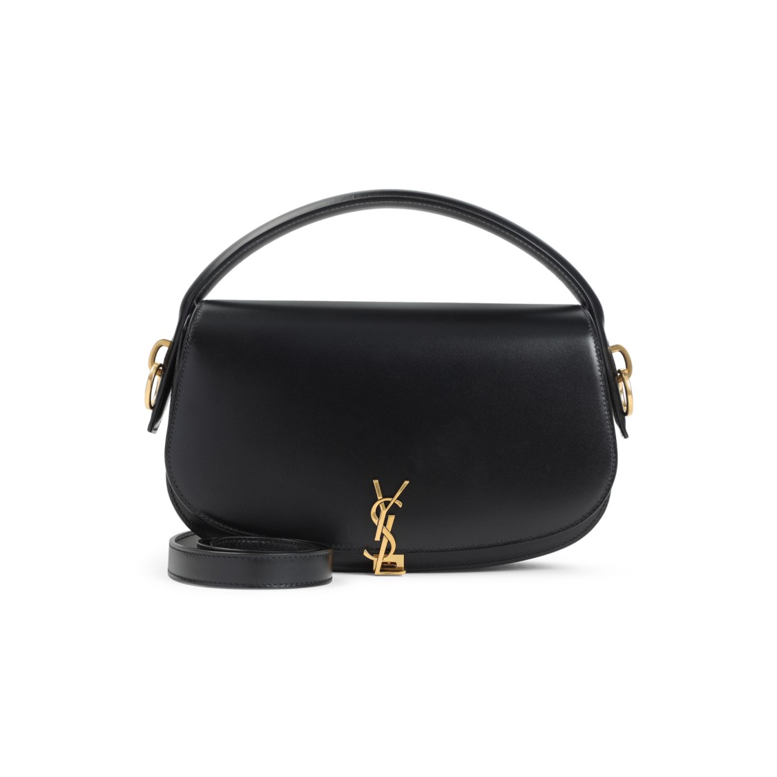 Saint Laurent Black Leather Shoulder Bag In Black