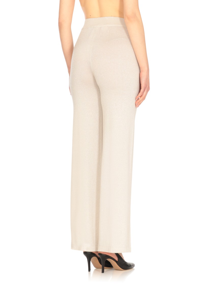 Peserico Beige Cotton Pants In White
