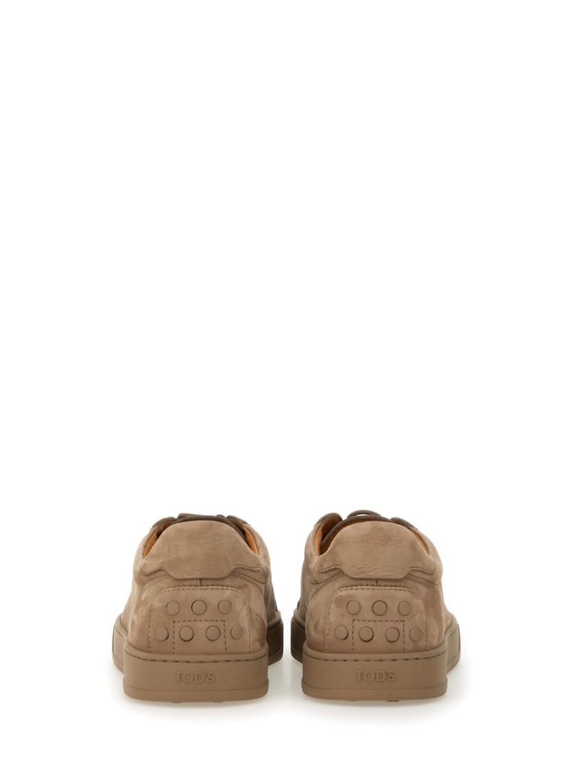 Tod's Elastic Nubuck Creta Sneakers In Neutrals