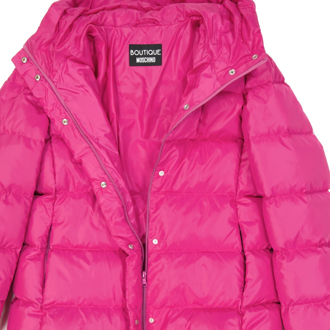 Moschino Padded Down Jacket In Pink