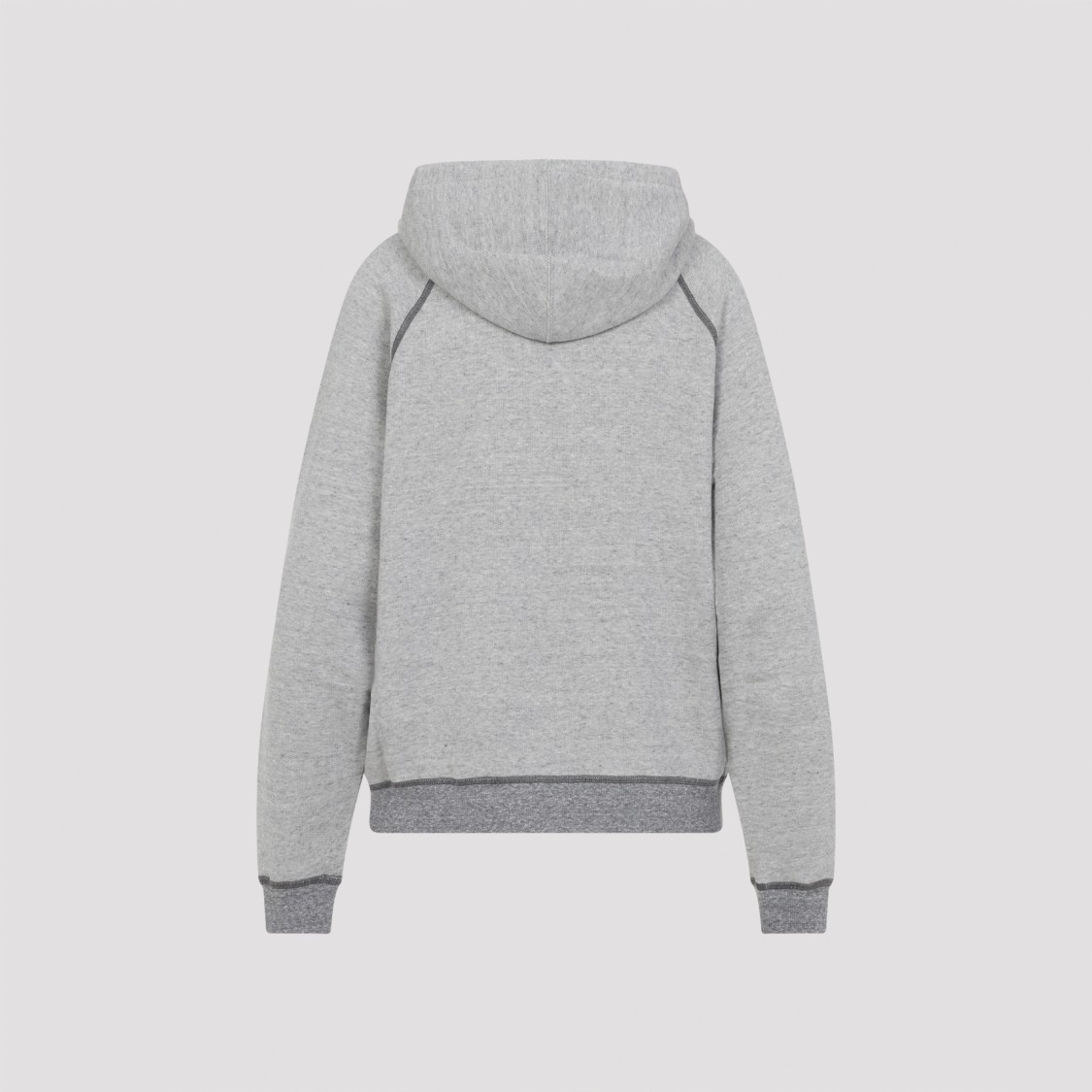Chloé Cotton Blend Sweatshirt With Drawstring Hood And Logo In Gray