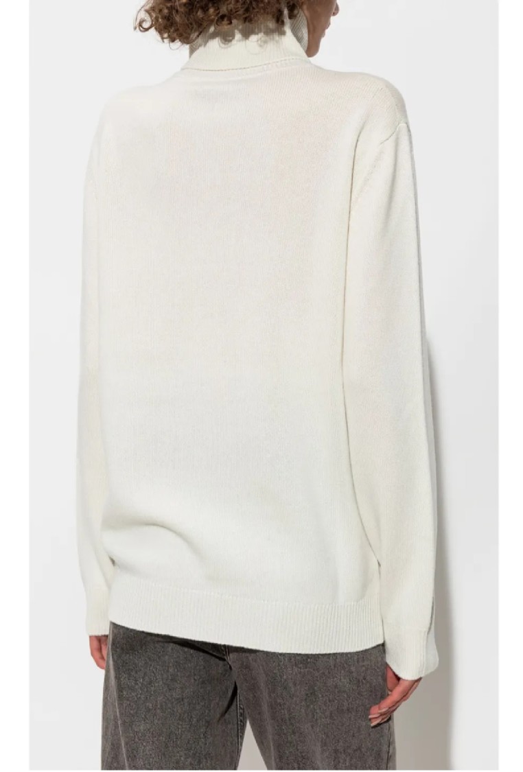 Fabiana Filippi Textured Knit Turtleneck Sweater In White