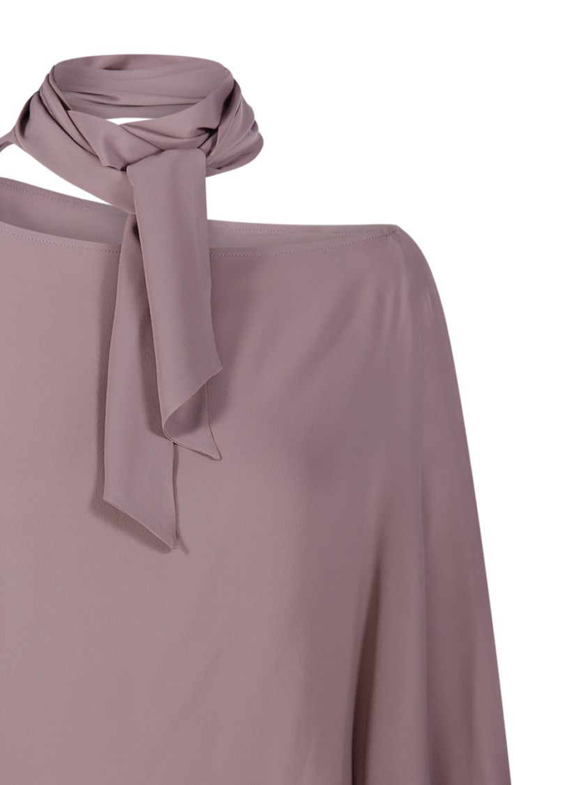 FEDERICA TOSI FEDERICA TOSI ASYMMETRICAL BLOUSE WITH ELEGANT NECK TIE