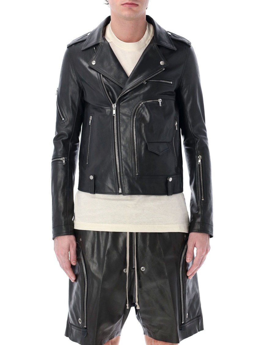 Rick Owens Bauhaus Stooges Leather Jacket In Black