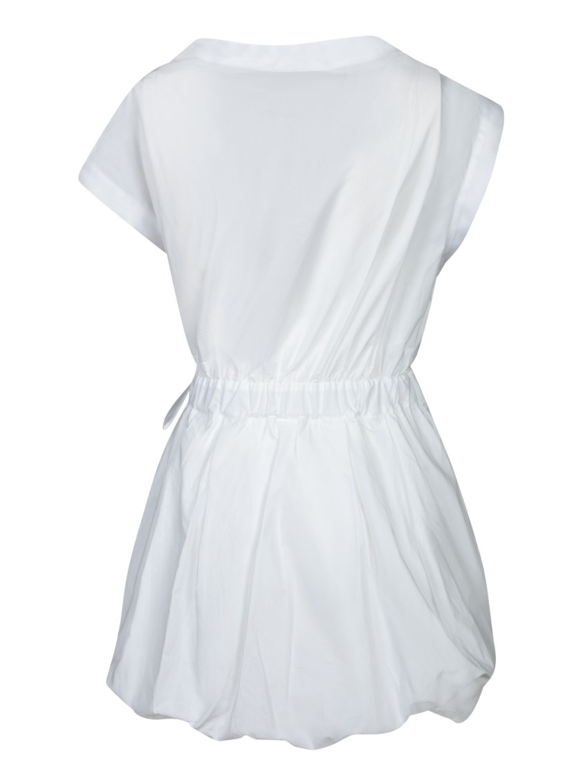 Pinko Short Shirt Dress With Crisscross In White