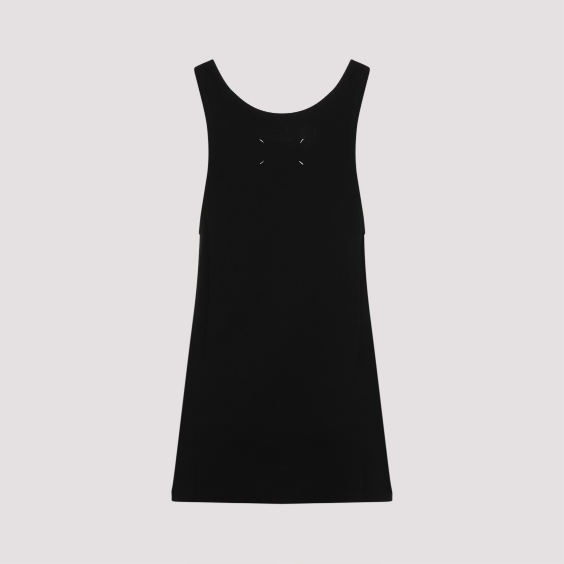 Maison Margiela Logo Stamp Tank Top In Black